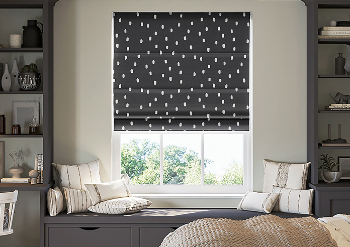 Ink Spots, Black and White - Roman Blind - Image 3